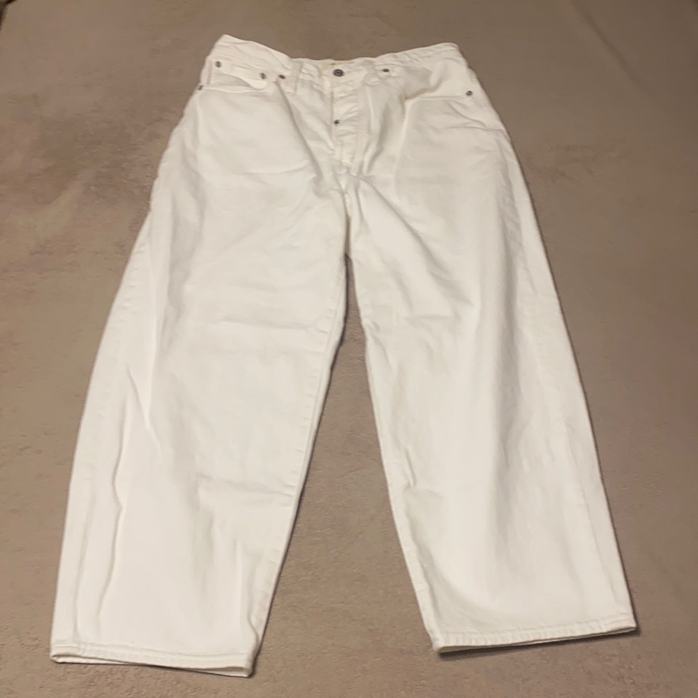 Madewell Balloon Jeans | White | Size 30